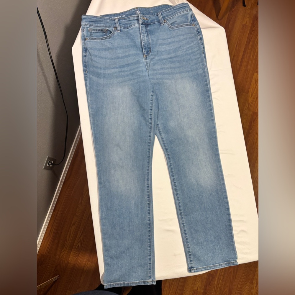 St. John's Bay Light Blue Straight Leg Jeans